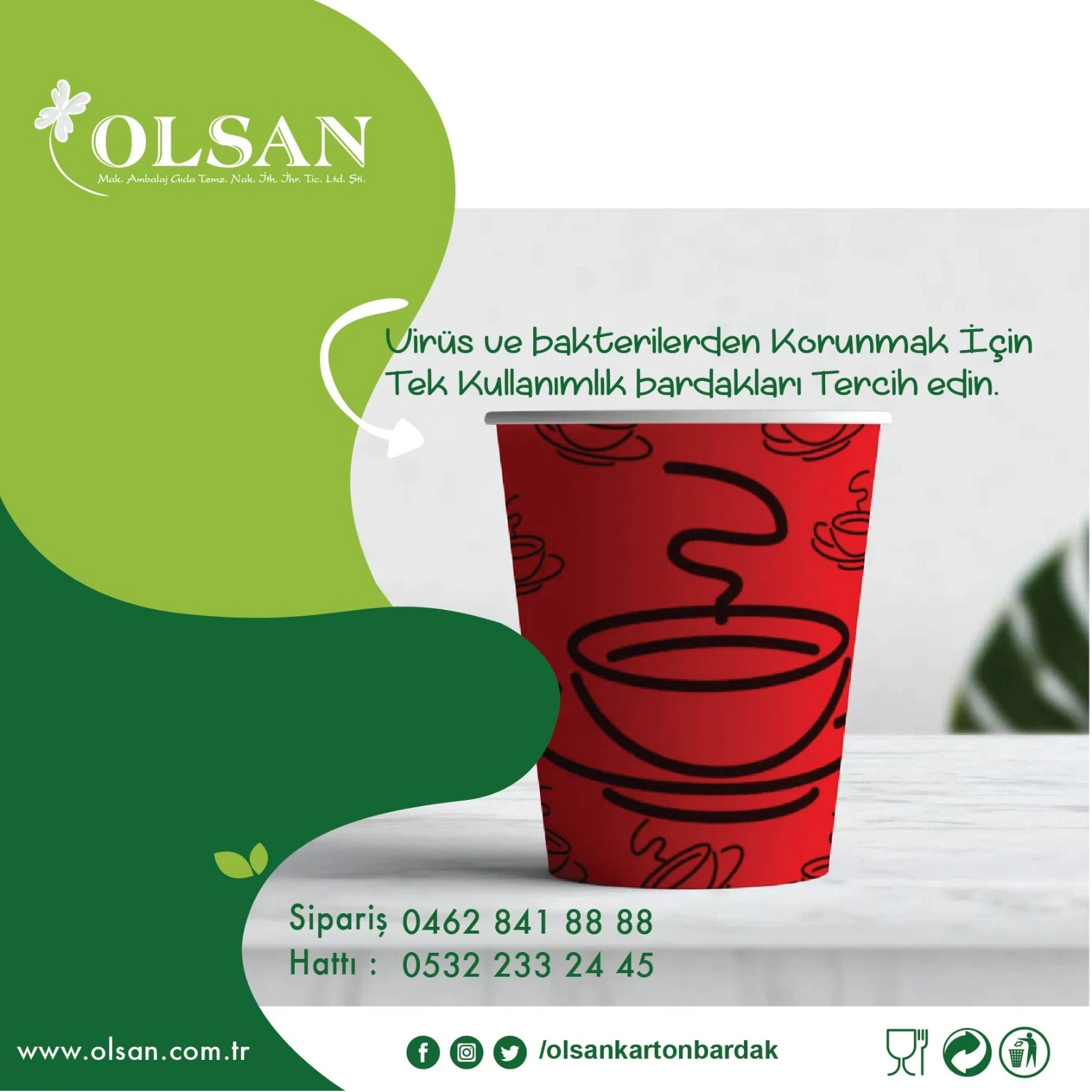 olsan kağıt bardak